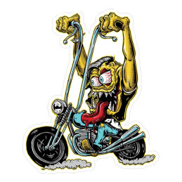 Lethal Threat Biker Monster nálepka Téměř všude