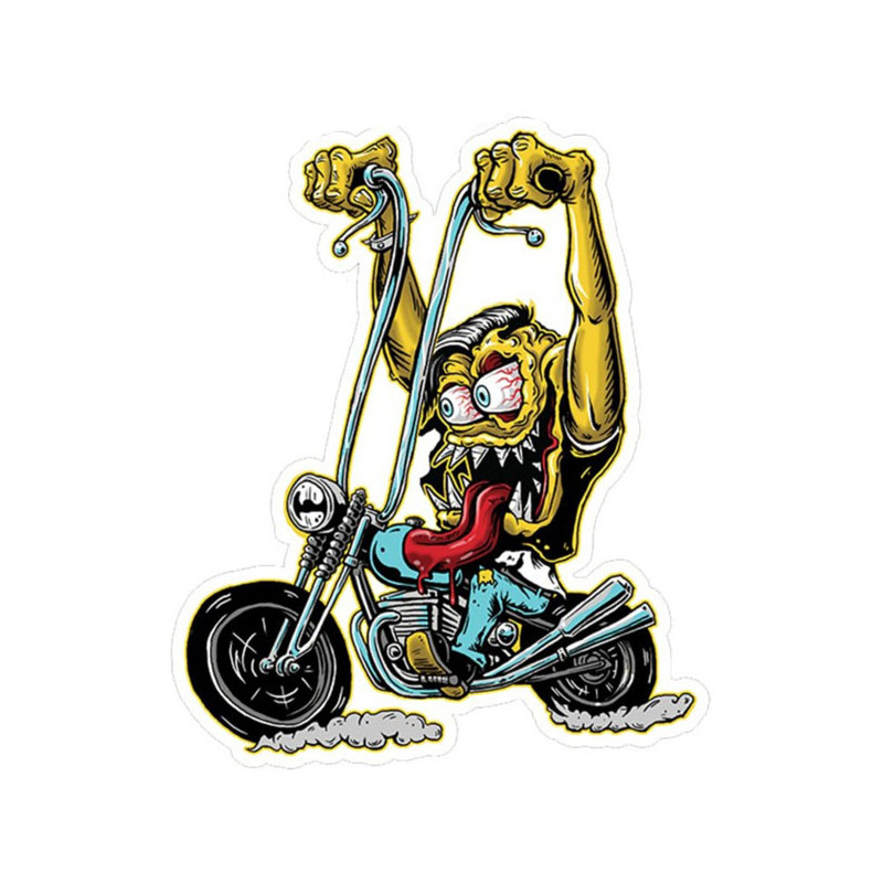 Pegatina de monstruo motociclista Lethal Threat