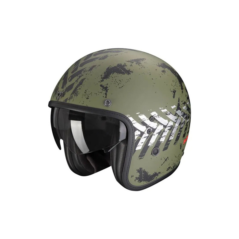 Casco Scorpion Belfast Evo verde mate/plata L