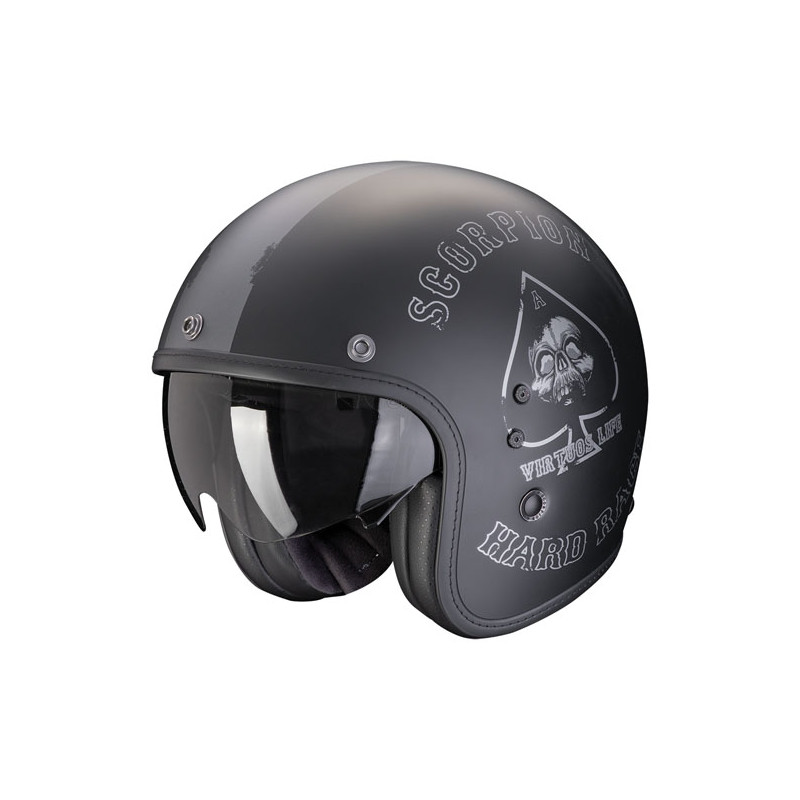 Kask Scorpion Belfast Evo matowy czarny/srebrny 2XL