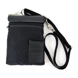 Długa podróż, mała torba woskowana na bagażnik/sakwę Heritage. Czarna Uniwersalna