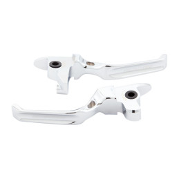 Arlen Ness, Method handlebar lever set. Chrome 96-14 Softail 96-17 Dyna (excl. FXDLS) 96-07 FLT/Touring 96-03 XL. With cable clu