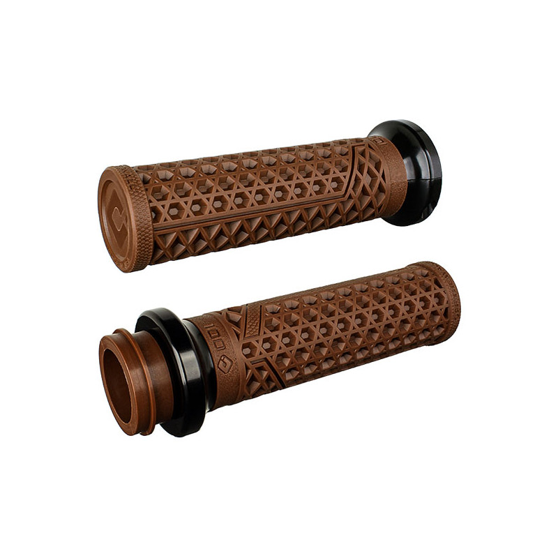 ODI, V-TWIN Lock-On GRIPS VANS Signature, TBW. Brown 08-23 H-D with e-throttle (excl. 2023 FLHXSE 18-21 FLTRXSE RA Pan America &