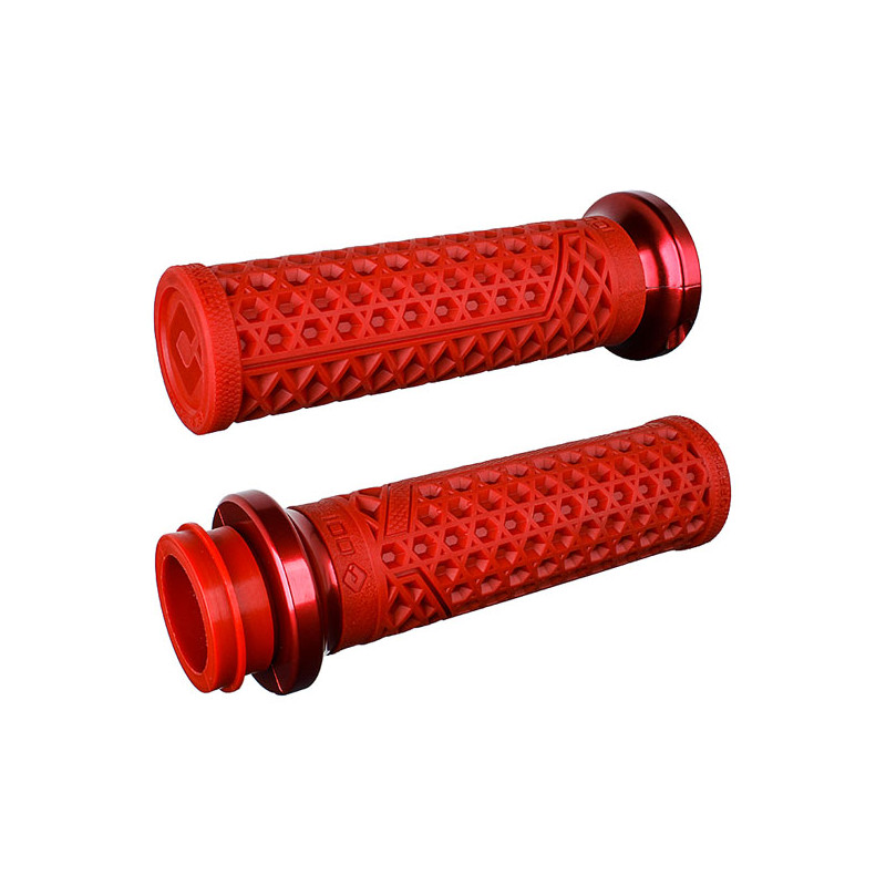 ODI, V-TWIN Lock-On GRIPS VANS Signature, TBW. Dark Red/Red 08-23 H-D with e-throttle (excl. 2023 FLHXSE 18-21 FLTRXSE RA Pan Am