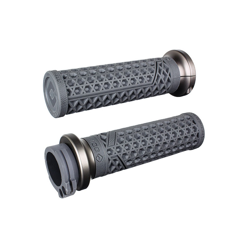 ODI, V-TWIN Lock-On GRIPS VANS Signature, Cable. Graphite 74-22 H-D with single or dual throttle cables (excl. Street) (NU)