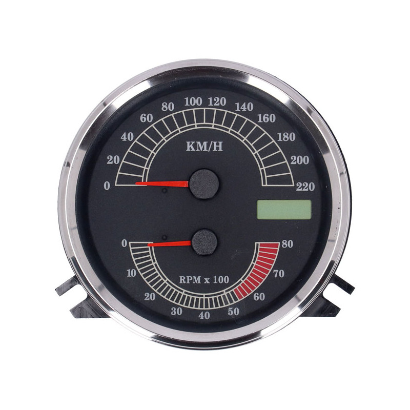 FL speedo/tachometer, 00-03 face, black. Electronic drive 00-03 Softail (excl. FXSTD Deuce) 95-03 FLHR (NU)