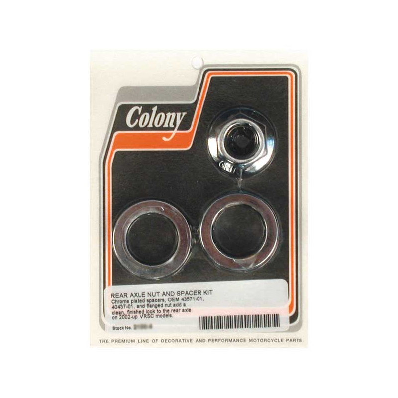 COLONY V-ROD AXLE NUT & SPACER KIT 02-07 VRSCA(NU)