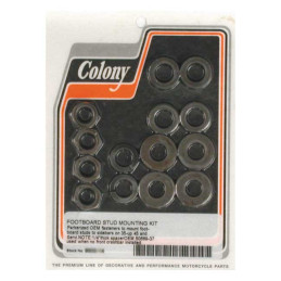 Colony kit de montaje de pernos de reposapiés negro
