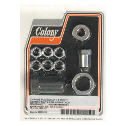 Kit de soporte de varilla de reposapiés Colony Cromo