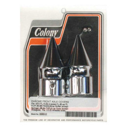 COLONY FRONT AXLE NUT COVERS 72-84 FL 80-06 FLT 80-86 FXWG 84-06 SOFTAIL 91-06 DYNA 9EXCL. FXDWG) 88-94 FXR