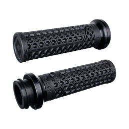 ODI, V-TWIN Lock-On GRIPS VANS Signature, TBW. Black 08-23 H-D with e-throttle (excl. 2023 FLHXSE 18-21 FLTRXSE RA Pan America &