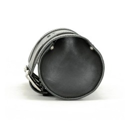 Rzemieślniczy etui narzędziowe 4L z prawdziwej skóry marki Longride. Gładki czarny - uniwersalny