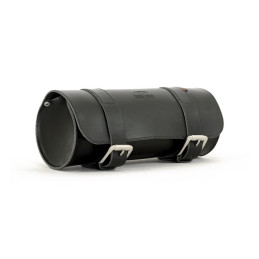 Rzemieślniczy etui narzędziowe 4L z prawdziwej skóry marki Longride. Gładki czarny - uniwersalny