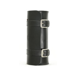 Rzemieślniczy etui narzędziowe 4L z prawdziwej skóry marki Longride. Gładki czarny - uniwersalny