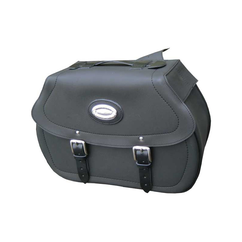 Uniwersalne sakwy na siodło Longride CIL138. Czarne gładkie Uniwersalne