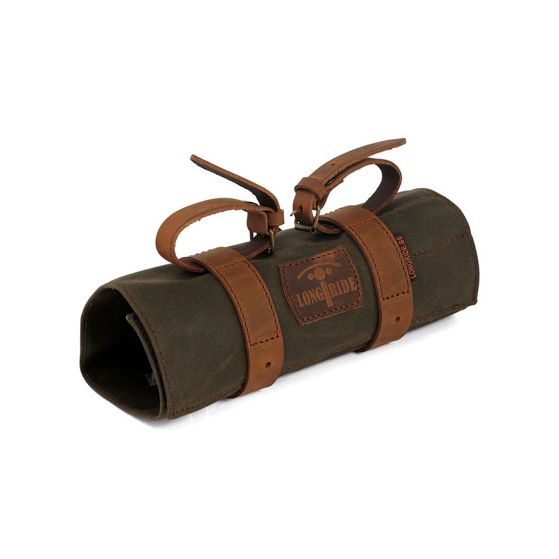 Longride, toolroll waxed cotton. Khaki Universal