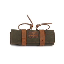 Longride, toolroll waxed cotton. Khaki Universal