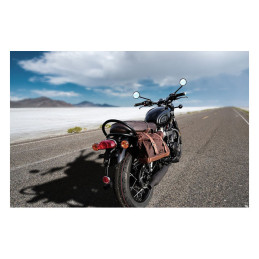 Torba na siodło z woskowanej bawełny Longride Old Chopper. Uniwersalna, kolor brązowy marron.