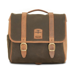 Longride, Classic waxed cotton saddlebag. Khaki Univ.