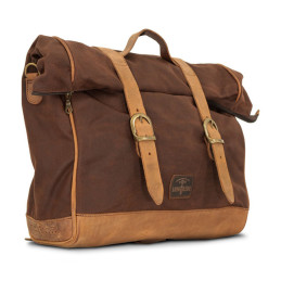 Longride, Old Chopper waxed cotton saddlebag. Marron Brown Royal Enfield: Interceptor 650 Royal Enfield Continental GT 650 Moto 