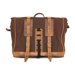 Longride, Old Chopper waxed cotton saddlebag. Marron Brown Royal Enfield: Interceptor 650 Royal Enfield Continental GT 650 Moto 