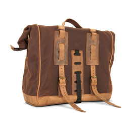 Longride, Old Chopper waxed cotton saddlebag. Marron Brown Royal Enfield: Interceptor 650 Royal Enfield Continental GT 650 Moto 