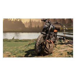 Longride, Old Chopper waxed cotton saddlebag. Khaki Royal Enfield: Interceptor 650 Royal Enfield Continental GT 650 Moto Guzzi: 