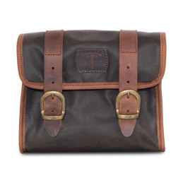 Longride, Mini waxed cotton saddlebag. Khaki 