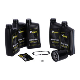 MCS, Big Oil service kit. Full synthetic. Black filter 99-06 Softail 99-05 Dyna (NU)