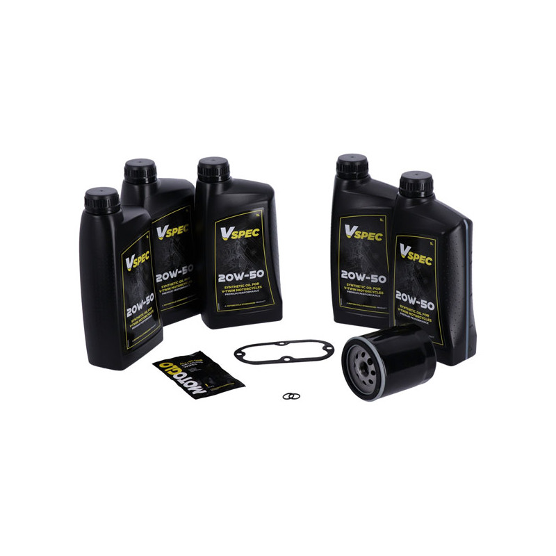 Zestaw serwisowy MCS do oleju silnikowego. Pełnosyntetyczny. Czarny filtr 99-06 Softail 99-05 Dyna (tylko dla modelu i rocznika)