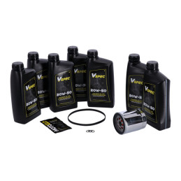 MCS, Big Oil service kit. Full synthetic. Chrome filter 17-23 Touring 17-23 Trike 