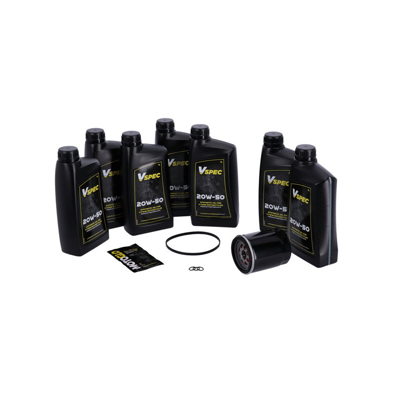 MCS, Big Oil service kit. Full synthetic. Black filter 18-23 Softail
