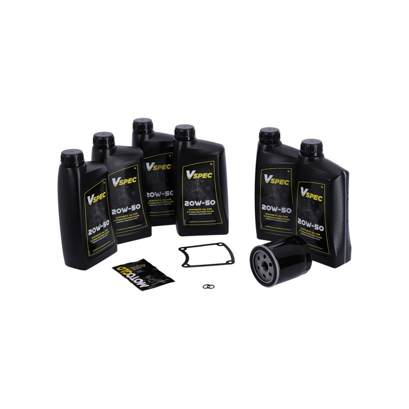 MCS, Big Oil service kit. Full synthetic. Black filter 86-98 FLT/Touring (NU)