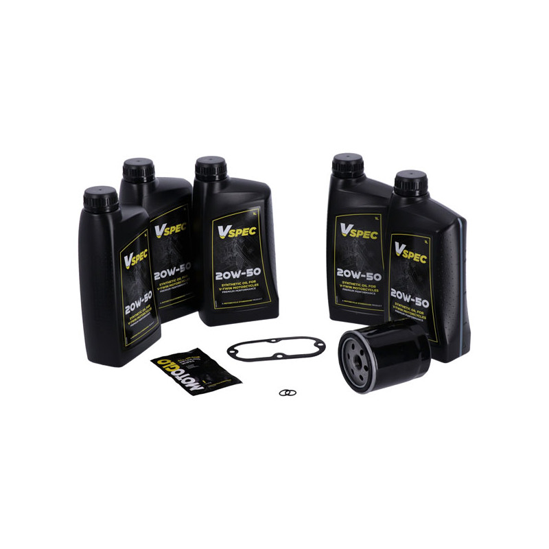 MCS, Big Oil service kit. Full synthetic. Black filter 84-98 Evo Softail (NU)
