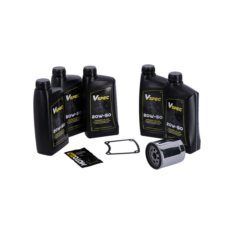 MCS, Big Oil service kit. Full synthetic. Chrome filter 87-94 FXR models (NU)