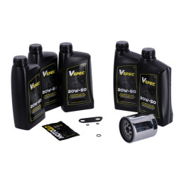 MCS, Big Oil service kit. Full synthetic. Chrome filter 04-20 XL Sportster (NU)