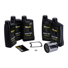 MCS, Big Oil service kit. Full synthetic. Chrome filter 99-06 FLT/Touring (NU)