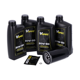 MCS, engine oil service kit. 20W50 Mineral 91-98 Dyna (NU)