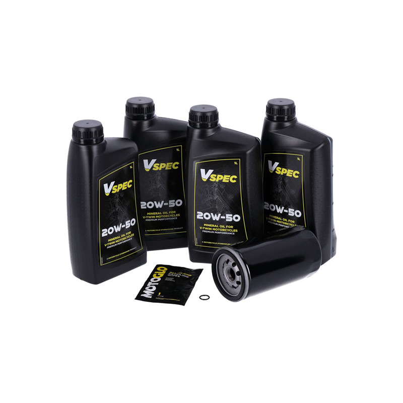 MCS, engine oil service kit. 20W50 Mineral 91-98 Dyna (NU)