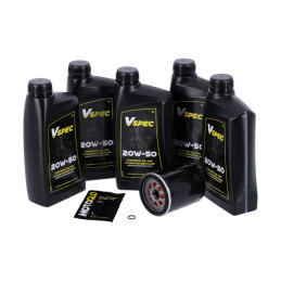 MCS, engine oil service kit. 20W50 Synthetic 18-23 Softail 17-23 Touring 17-23 Trike