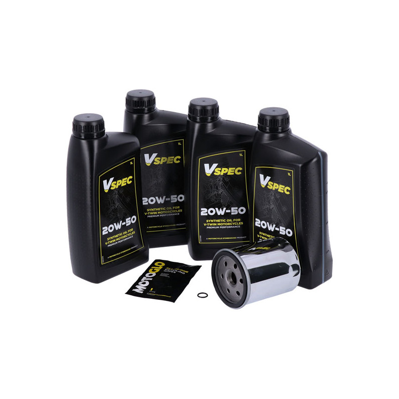 MCS, engine oil service kit. 20W50 Synthetic 86-98 FLT/Touring (NU)