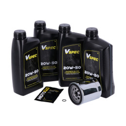 MCS, engine oil service kit. 20W50 Synthetic 99-16 Touring 09-16 Trike (NU)