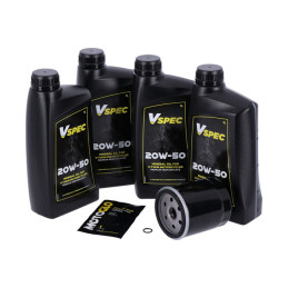MCS, engine oil service kit. 20W50 Mineral 86-98 FLT/Touring (NU)
