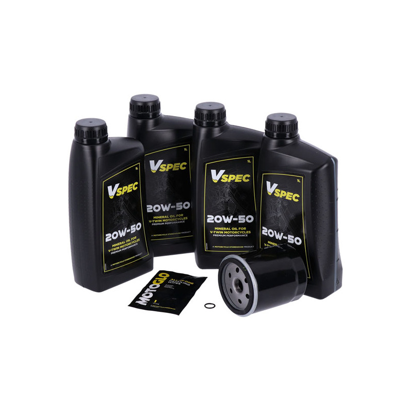 MCS, engine oil service kit. 20W50 Mineral 86-98 FLT/Touring (NU)