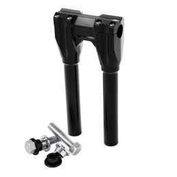 Kraus, Straight Riser set. 25mm clamp, 250mm rise. Black 84-23 H-D (excl. 2023 CVO Road Glide or CVO Street Glide)