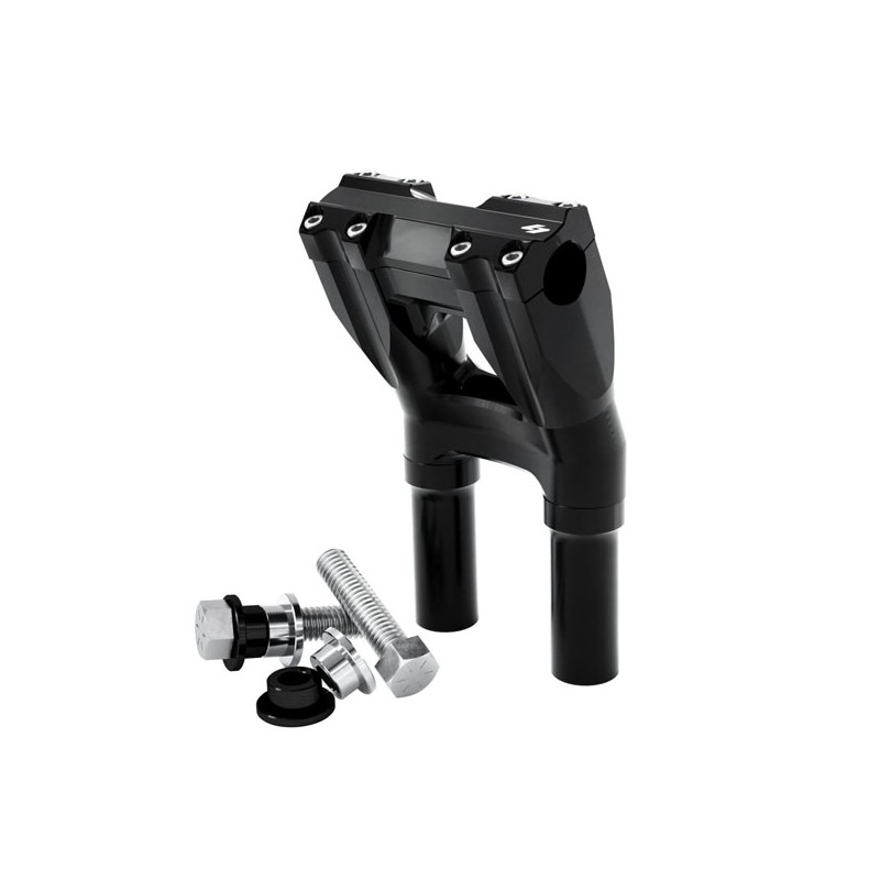 Kraus, Kickback Riser set. 25mm clamp, 200mm rise. Black 84-23 H-D (excl. 2023 CVO Road Glide or CVO Street Glide)