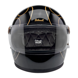 Kask Biltwell Gringo S błyszczący czarny płomienie 2XL