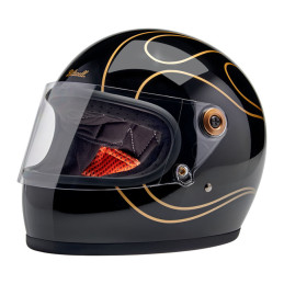 Biltwell Gringo S helmet gloss black flames M