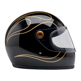 Biltwell Gringo S helmet gloss black flames XS