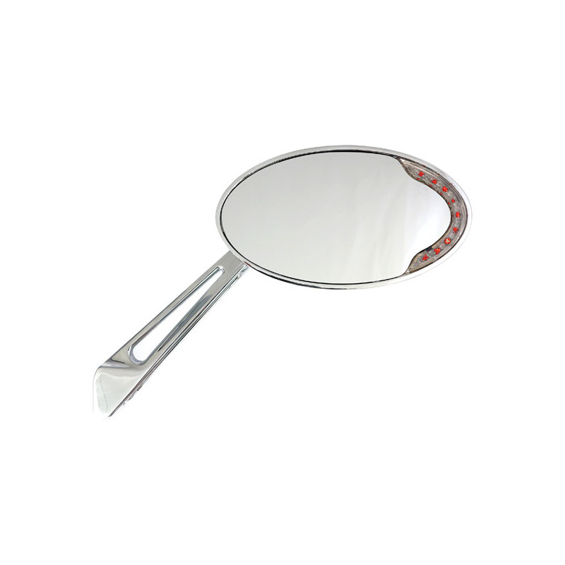 Zestaw lusterko z kierunkowskazami LED Cateye. Chrom 65-UP H-D